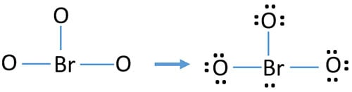 mark lone pairs on atoms in BrO3-